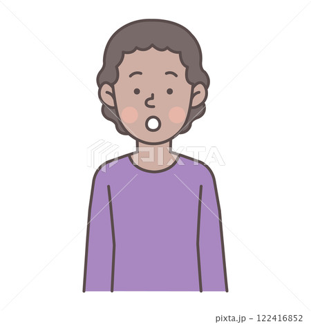 おどろく黒人女性 おどろく黒人女性 122416852