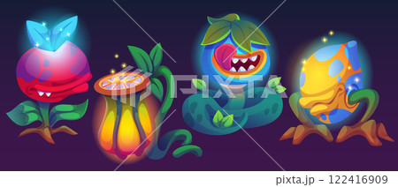 Night monster plants set 122416909