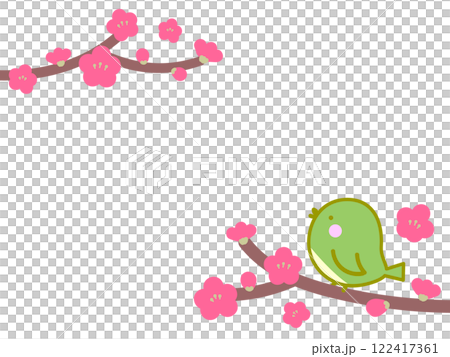 梅花和日本鶯框架 122417361