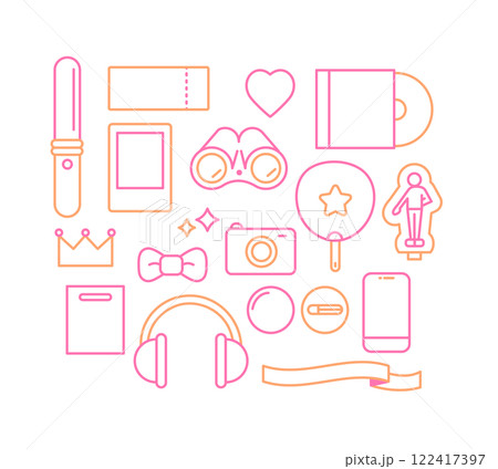 推し活グッズアイコンセット 推し活グッズアイコンセット 122417397