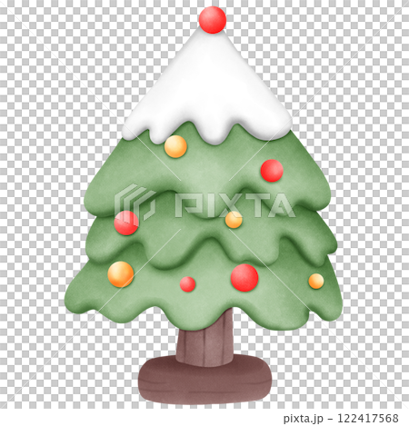 a christmas tree with snow 122417568