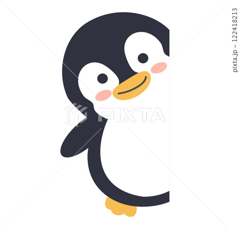 Penguin with an empty whiteboard Penguin with an empty whiteboard 122418213