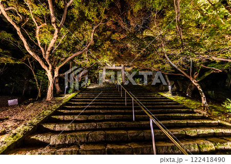 宝満宮竈門神社の紅葉ライトアップ【福岡県太宰府市】 122418490