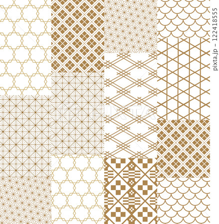 Japanese background with line art pattern vector. Abstract template with traditional Minimal geometric pattern in oriental style. Japanese background with line art pattern vector. Abstract template with traditional Minimal geometric pattern in oriental style. 122418555