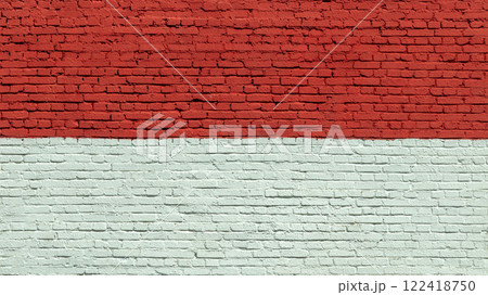 the panoramic brick wall of the lighthouse is painted red and white the panoramic brick wall of the lighthouse is painted red and white 122418750