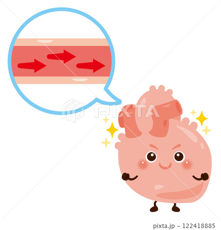 健康な血管と元気な心臓のキャラクター 健康な血管と元気な心臓のキャラクター 122418885