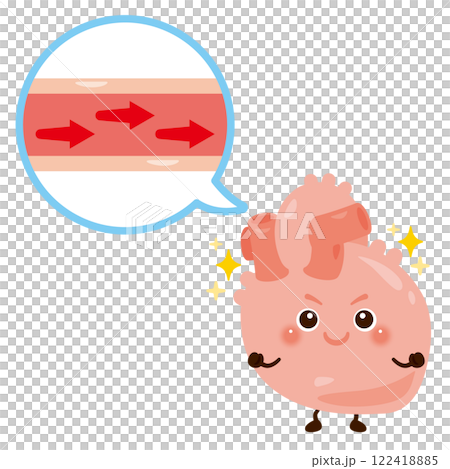 健康な血管と元気な心臓のキャラクター 健康な血管と元気な心臓のキャラクター 122418885