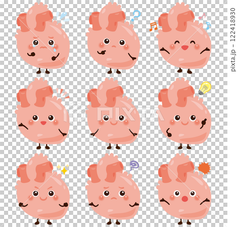 心形人物面部表情集 122418930