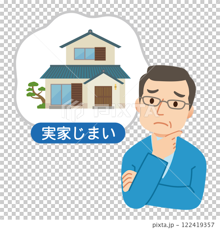 Middle-aged man worried about managing his home 122419357