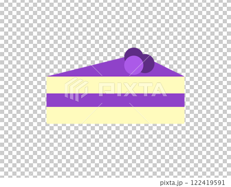 ブルーベリーのケーキのアイコンのイラスト 122419591