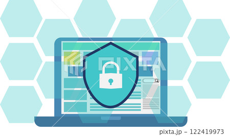 サイバーセキュリティのイラスト 122419973