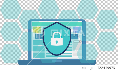 サイバーセキュリティのイラスト 122419973