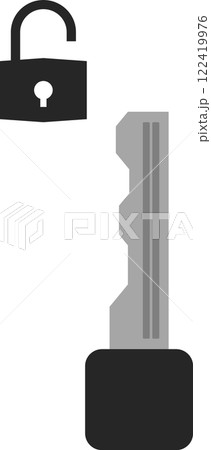 鍵のグラフィック素材イラスト 122419976