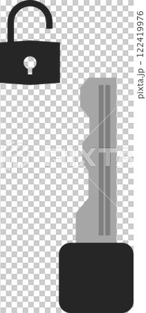 鍵のグラフィック素材イラスト 122419976