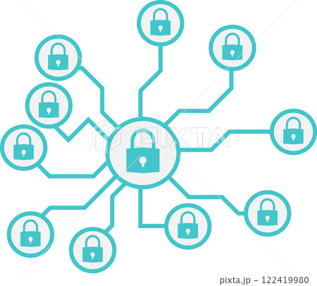 サイバーセキュリティのイラスト 122419980
