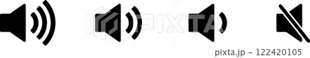 音声・音量・消音アイコンセット 122420105