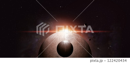 Dream Space planet eclipse Banner 122420434