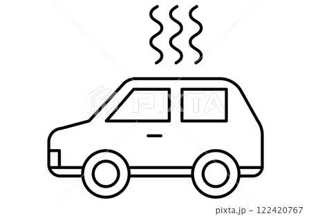 車内温度上昇のベクターイラスト 熱中症 脱水症状 シンプル アイコン 車内温度上昇のベクターイラスト 熱中症 脱水症状 シンプル アイコン 122420767