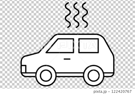 車内温度上昇のベクターイラスト 熱中症 脱水症状 シンプル アイコン 車内温度上昇のベクターイラスト 熱中症 脱水症状 シンプル アイコン 122420767
