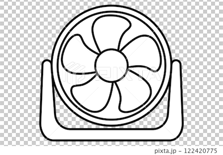 循環器向量圖圖示簡單電風扇 循環器向量圖圖示簡單電風扇 122420775
