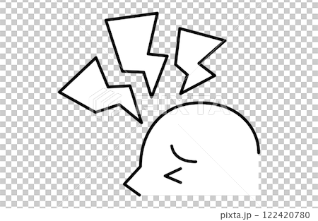 頭痛向量圖圖示簡單不適感冒流感中暑 122420780