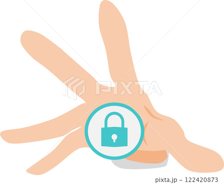 サイバーセキュリティのイラスト サイバーセキュリティのイラスト 122420873