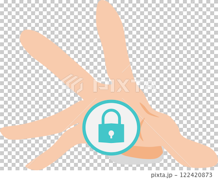 サイバーセキュリティのイラスト サイバーセキュリティのイラスト 122420873