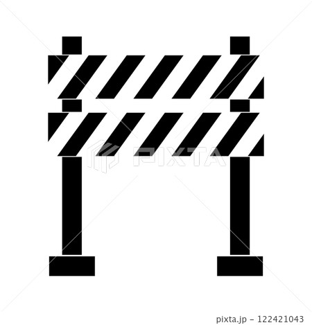 Hurdle roadblock sign, safety protectot icon, symbol. Boundary fence, equipment. security system. Road barrier. Hurdle roadblock sign, safety protectot icon, symbol. Boundary fence, equipment. security system. Road barrier. 122421043