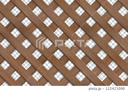 板の間隔が狭い茶色い木製のラティスの背景 板の間隔が狭い茶色い木製のラティスの背景 122421090