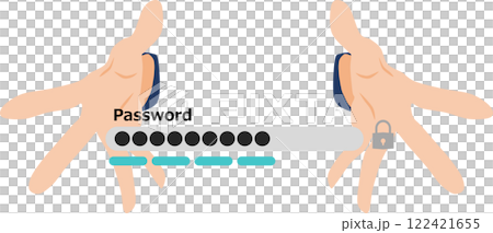 サイバーセキュリティのイラスト サイバーセキュリティのイラスト 122421655