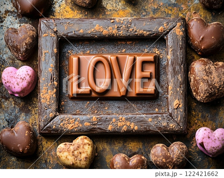 LOVEと書かれたチョコレート 122421662