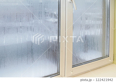 Condensation on Inside of Plastic Window 122421942
