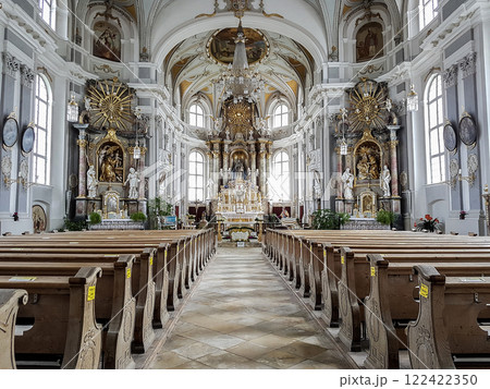Pilgrimage church Maria Heimsuchung, Lechbruck, Munich Way of St. James, Bavaria, Germany 122422350