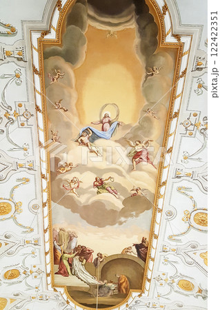 Pilgrimage church Maria Heimsuchung, Lechbruck, Munich Way of St. James, Bavaria, Germany Pilgrimage church Maria Heimsuchung, Lechbruck, Munich Way of St. James, Bavaria, Germany 122422351