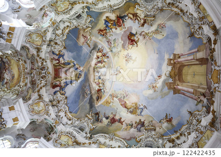 Pilgrimage church Wieskirche, Munich Way of St. James, Bavaria, Germany 122422435