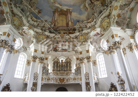 Pilgrimage church Wieskirche, Munich Way of St. James, Bavaria, Germany Pilgrimage church Wieskirche, Munich Way of St. James, Bavaria, Germany 122422452