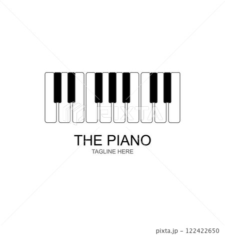 Piano Logo Design Template. 122422650