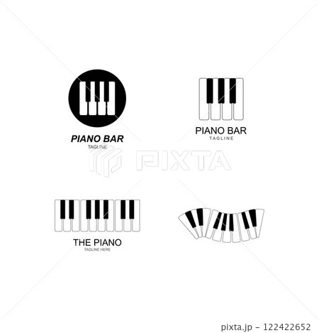 Piano Logo Design Template. 122422652