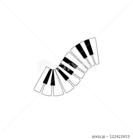 Piano Logo Design Template. 122422653
