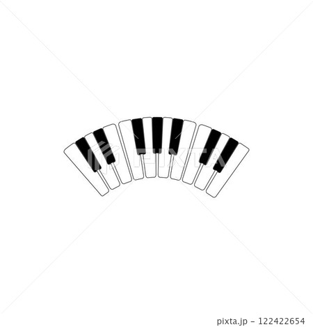 Piano Logo Design Template. 122422654