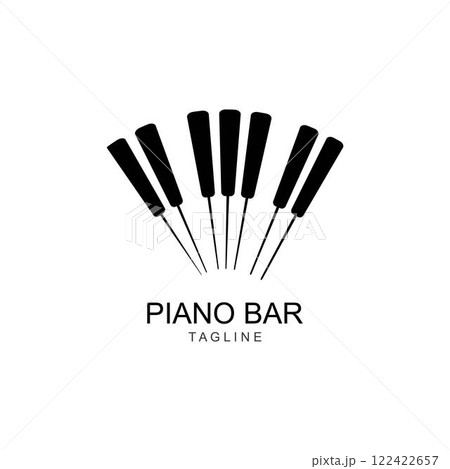 Piano Logo Design Template. 122422657