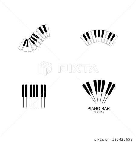 Piano Logo Design Template. 122422658