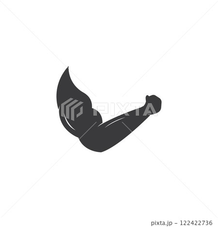 Hand strong logo vector 122422736