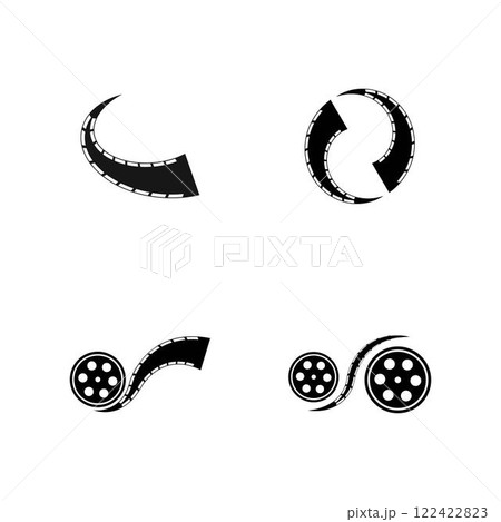 filmstrip Logo Template vector 122422823