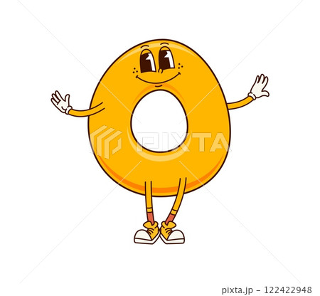 Groovy math number 0 cartoon character with funny face and happy smile, vector numeral. Groovy number 0 or Zero numeral for mathematics emoji, kids comic font or equation cartoon character Groovy math number 0 cartoon character with funny face and happy smile, vector numeral. Groovy number 0 or Zero numeral for mathematics emoji, kids comic font or equation cartoon character 122422948