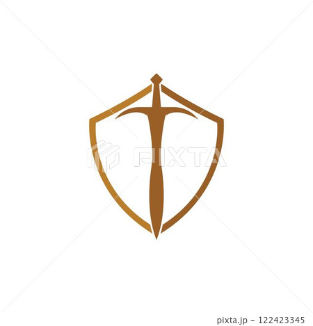 Sword logo vector flat design Sword logo vector flat design 122423345