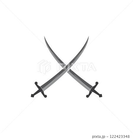 Sword logo vector flat design 122423348