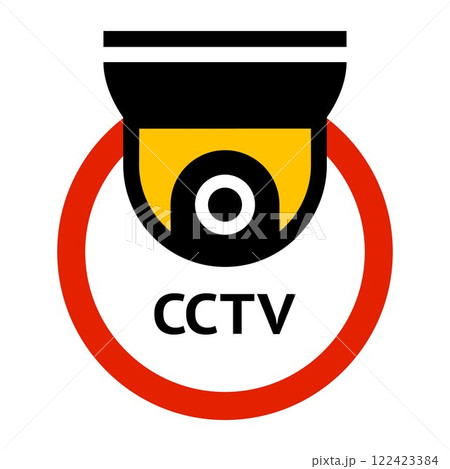 CCTV sticker, video surveillance 122423384