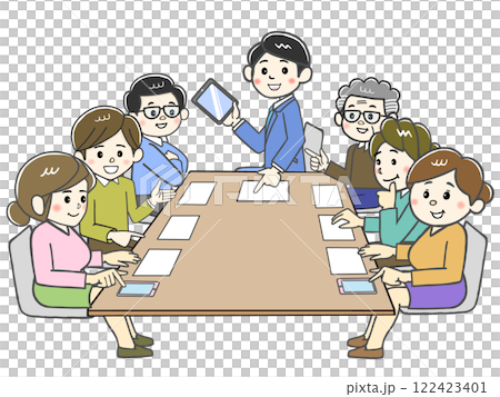 7人商務會議討論 122423401