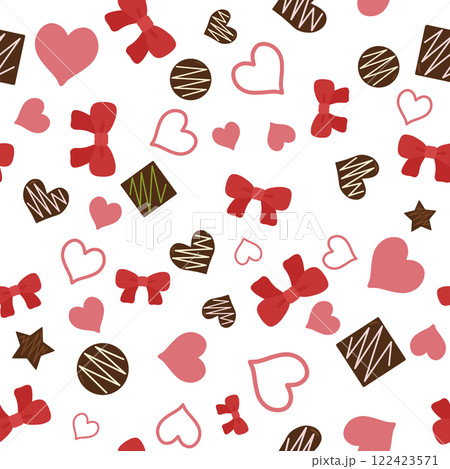 バレンタインデーのシームレスパターン 122423571